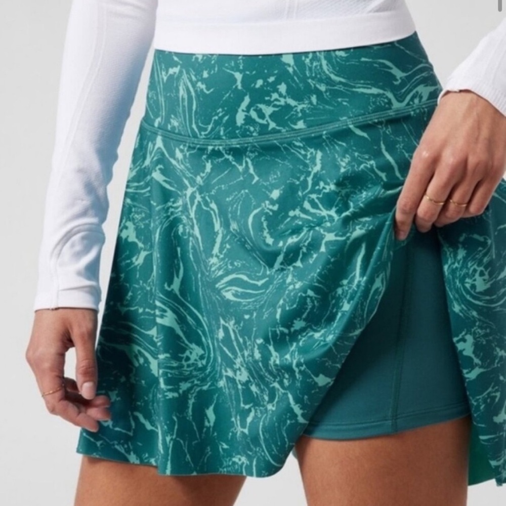 Teal Marble Women's Skirt